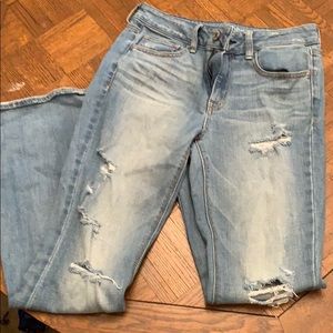 American Eagle flare bottom jeans